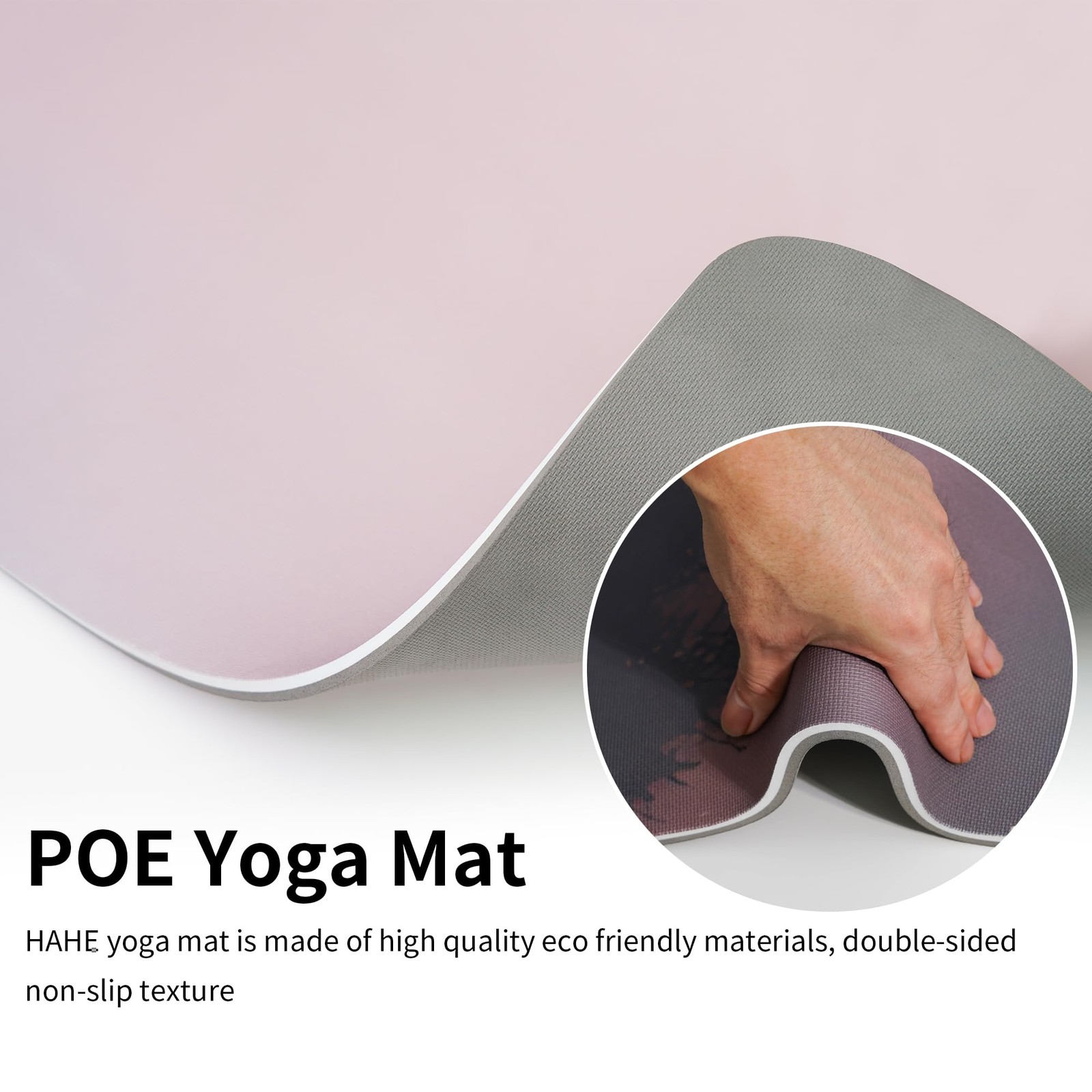 Yoga Mat Thick (8MM,1/3″), Eco-Friendly POE Non Slip Yoga Mat, High Rebound &…