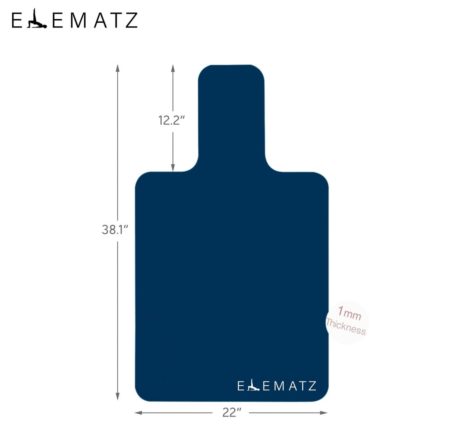 Pilates Reformer Mat Blue Navy