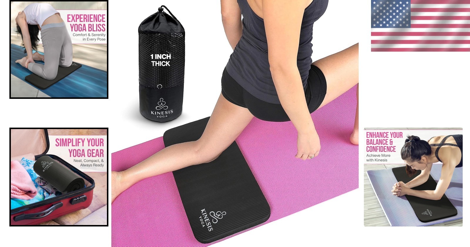 Extra Thick Knee Pad 1 Inch 25mm with Breathable Mesh Bag for Travel