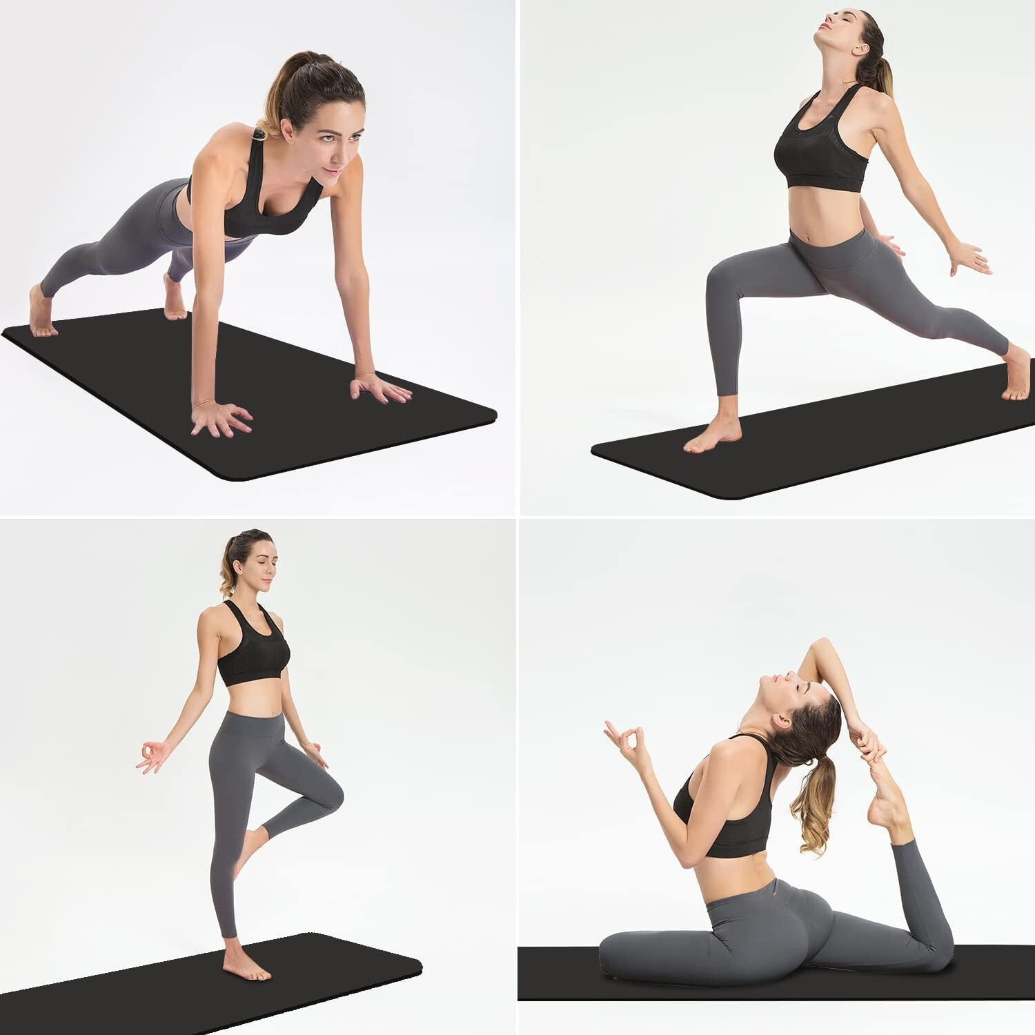 Estera gruesa de la yoga de la TPE 72″ x 27″ estera amistosa del ejercicio de Ec