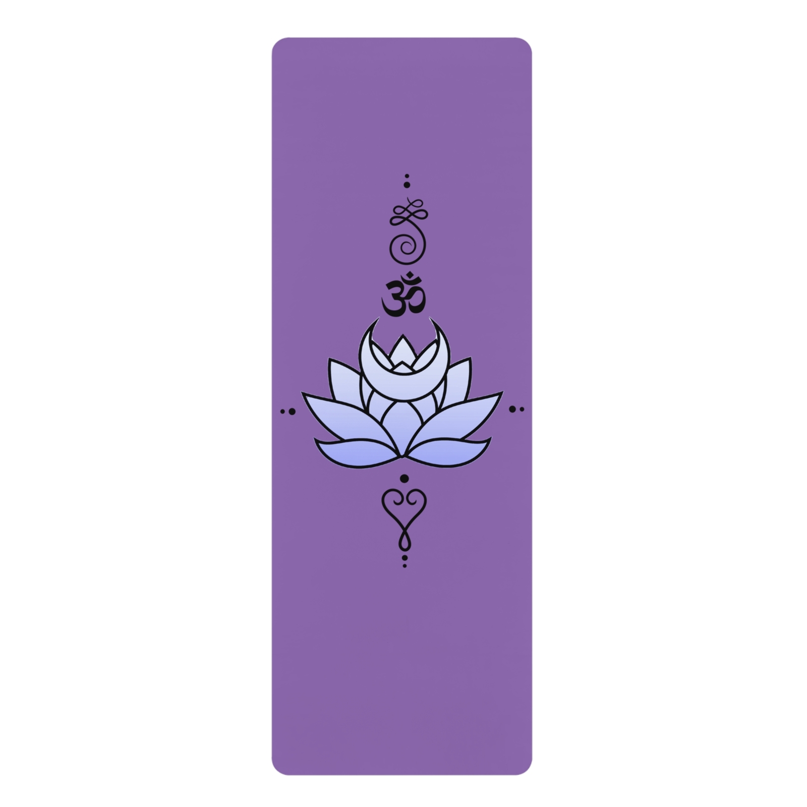 Lotus flower and Sanskrit Rubber Yoga Mat