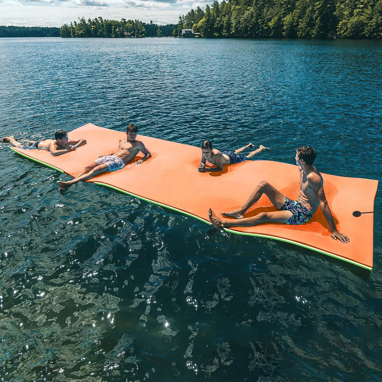Oversized Lily Pad Floating Mat, 3 Layer 7’/9’/12’/18′ Floating Water Mat,Ocean,