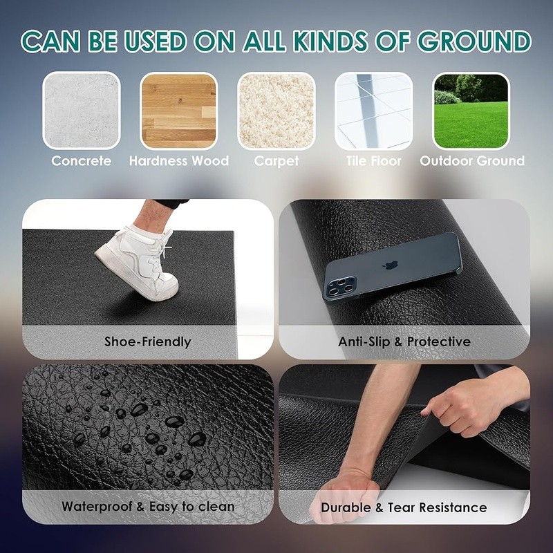 Large Non-Slip Workout Mat Home Gym Cardio Strength Training Exercise Mat New