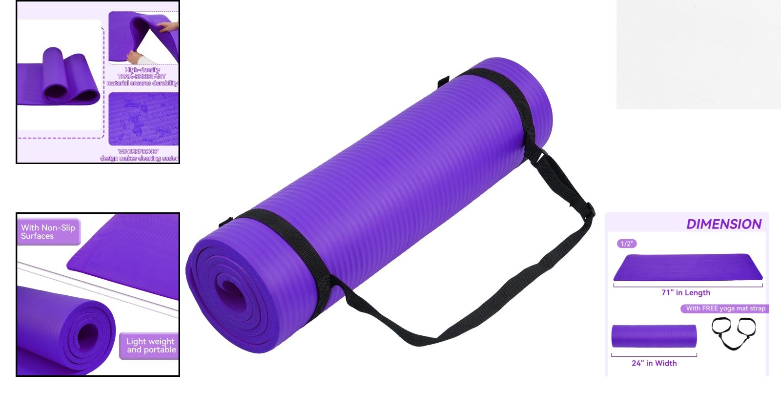 Non-Slip BalanceFrom Go Yoga Mat – Comfort & Safety in 24
