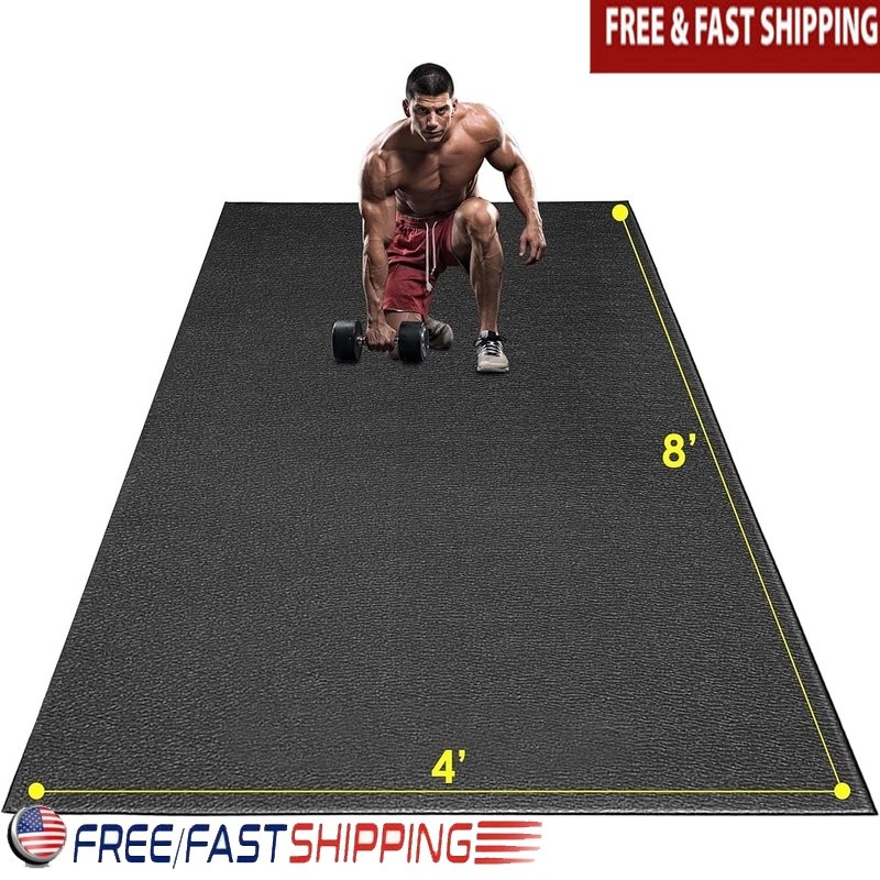 Large Non-Slip Gym Mat Eco-Friendly Exercise Mats Home Workout Cardio Strength