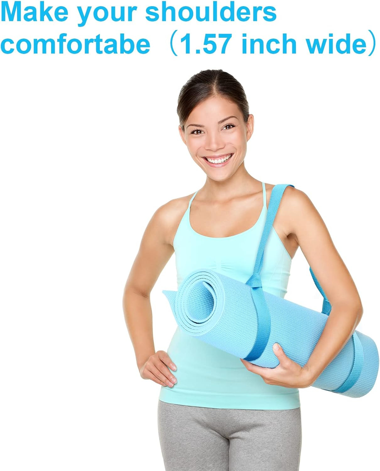4 Pcs Yoga Mat Straps for Carrying Yoga Mat Holder Adjustable Thick Carrier Exer