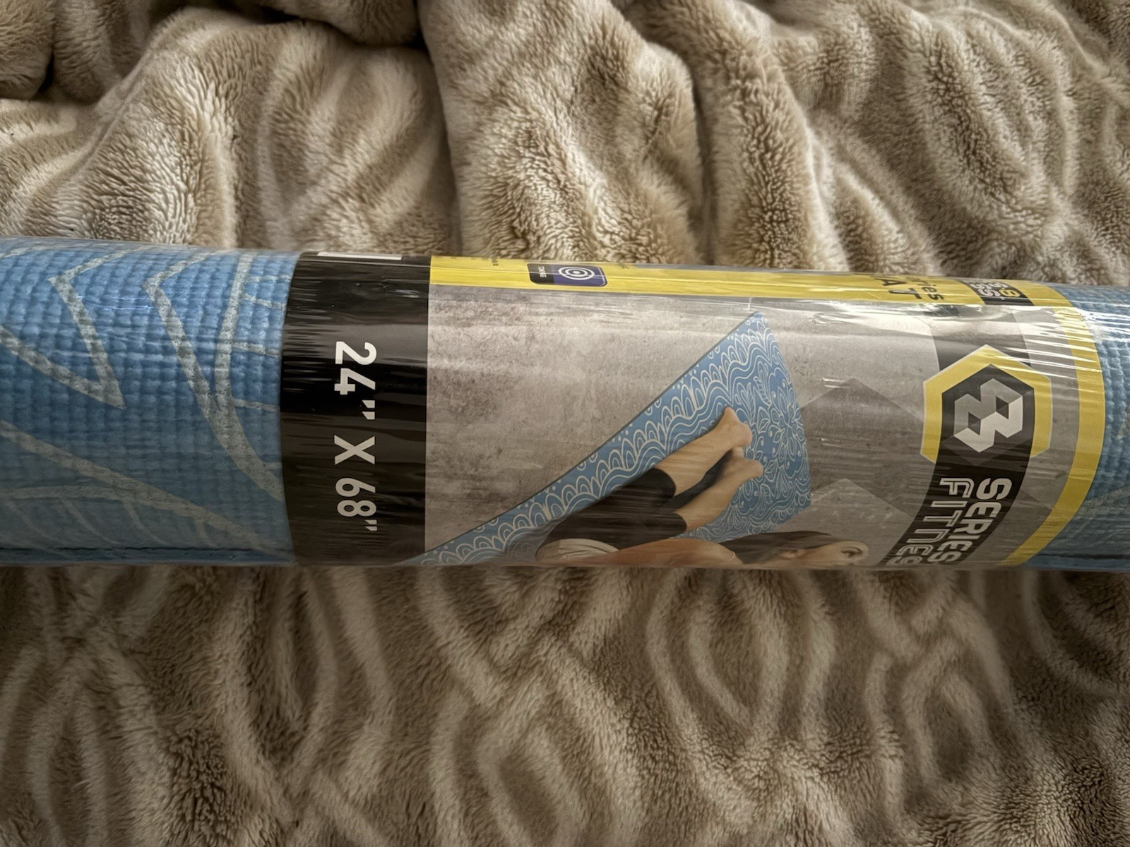 “Brand New” Designer Series Yoga Mat (Series 8 Fitness) 24×68 Light Blue