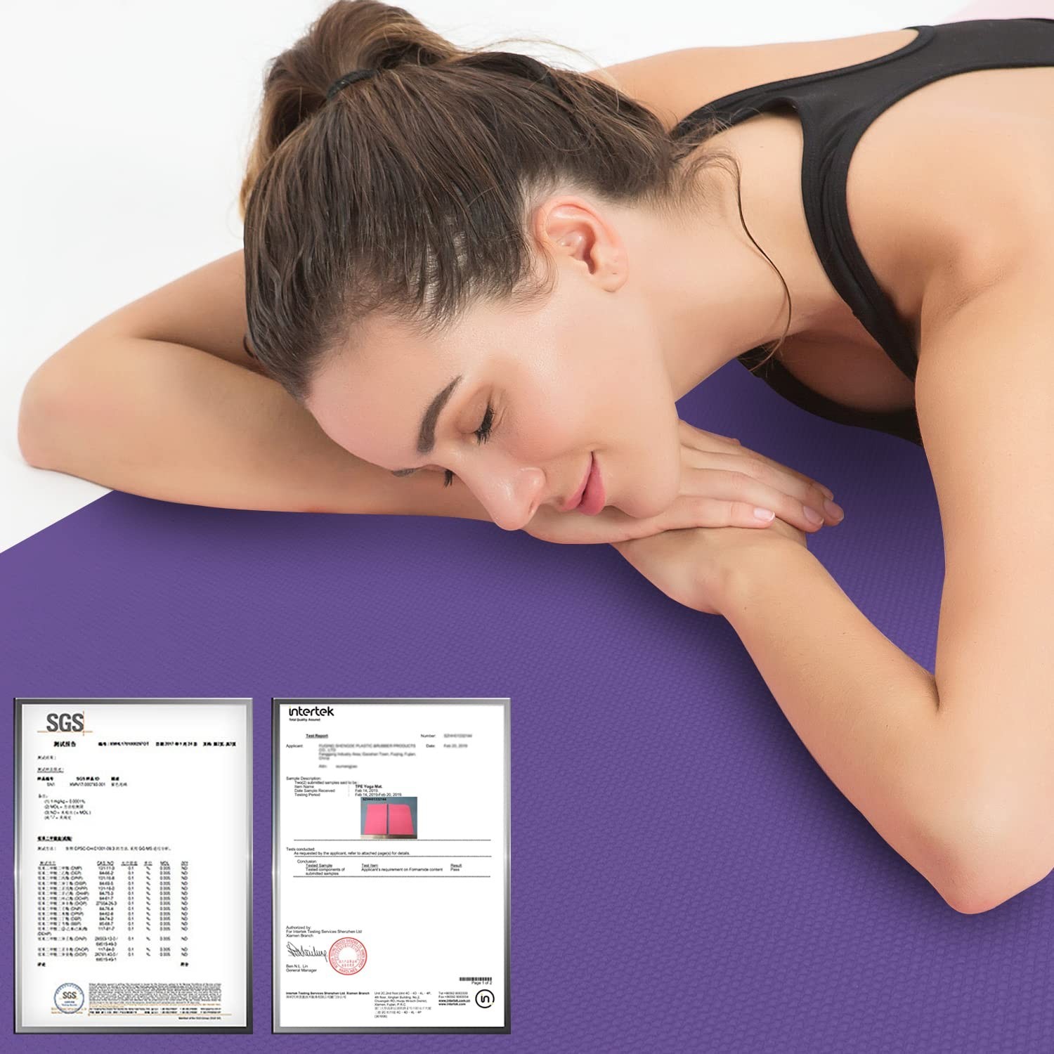 Thick Non-Slip Eco-Friendly Yoga Mat 72″x27″x1/3″ for Pilates & Floor Workouts