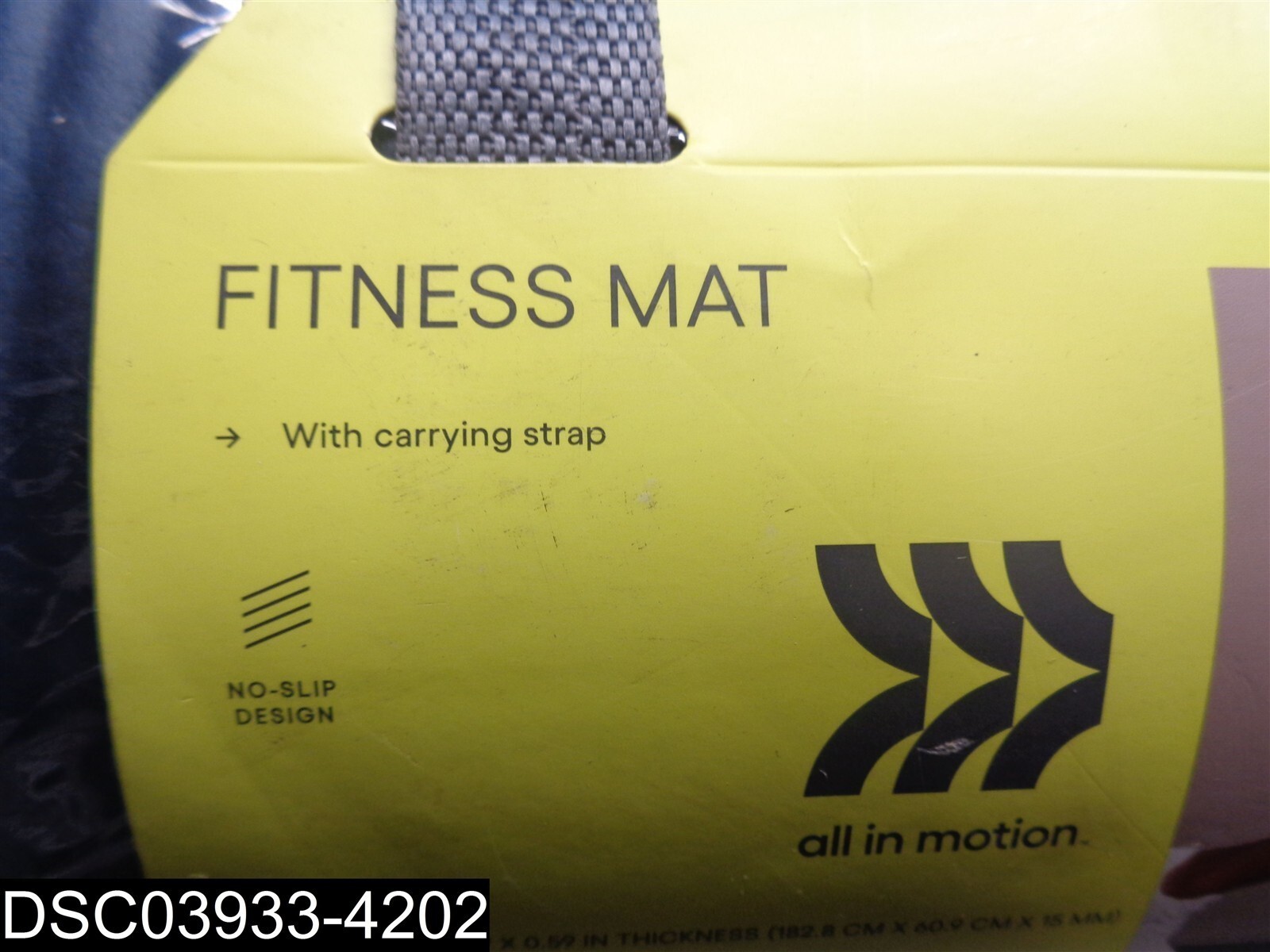 All in Motion Blue 15mm Fitness Yoga Mat With Carrying Strap 018713645135