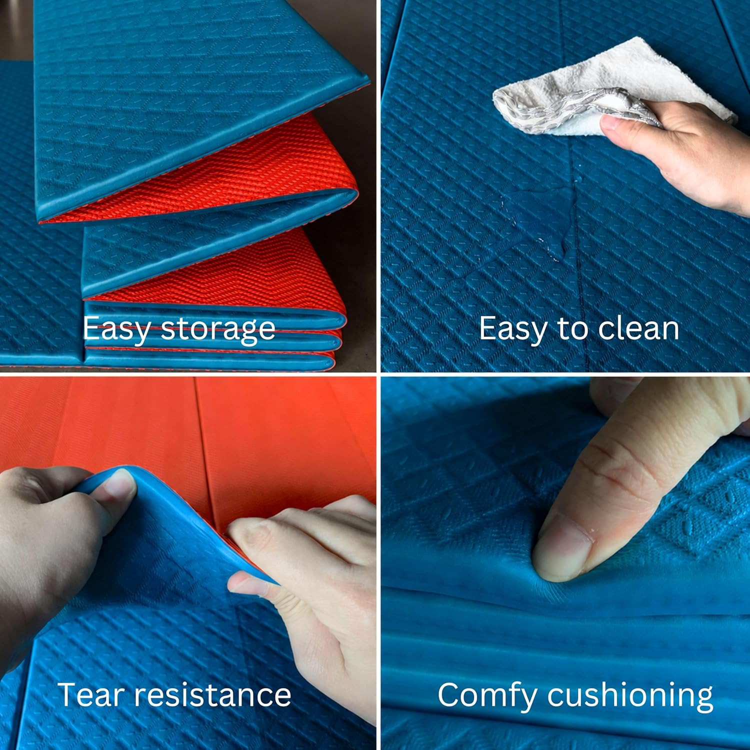 Premium Foldable Yoga Mat – Anti-Slip, Lightweight, 6mm to 12mm Thickness