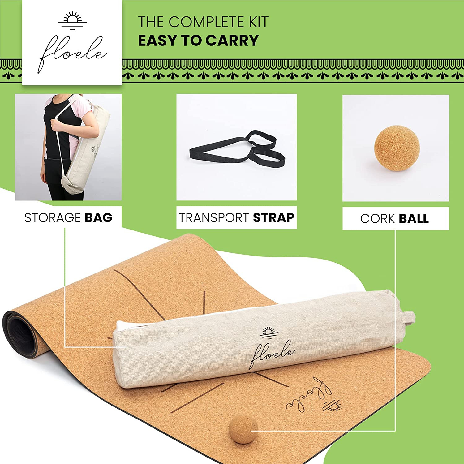 Eco Friendly Yoga Mat (183 X 66 X 0.7 Cm) Extra Wide & Thick Exercise Mat – Non