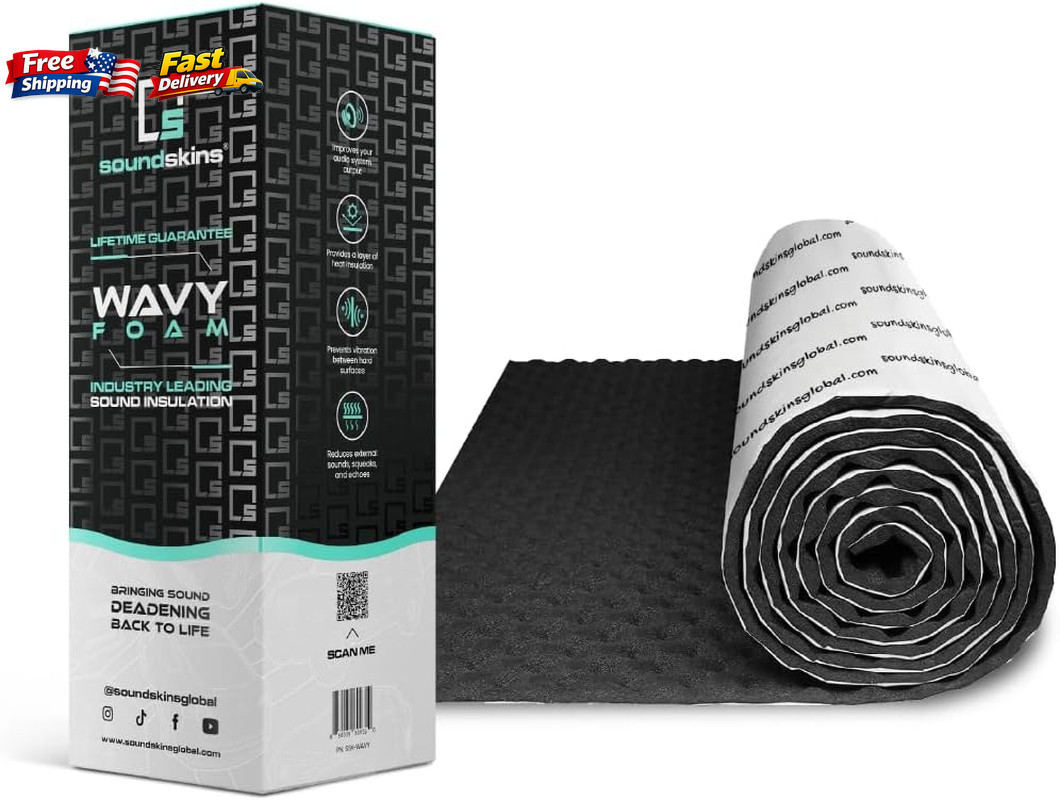 Ssk-Wavy 315Mil/8Mm Lightweight Closed Cell Foam Mat – 32.3 Sqft. Vibration Damp