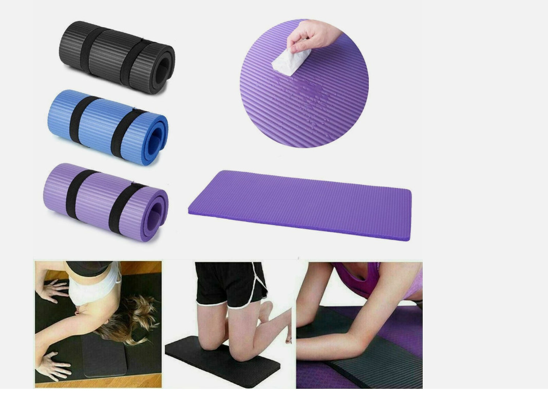 1x Yoga Knee Pad Thick 1.5cm Non Slip Foam Gym Workout Sport Plank Cushion US