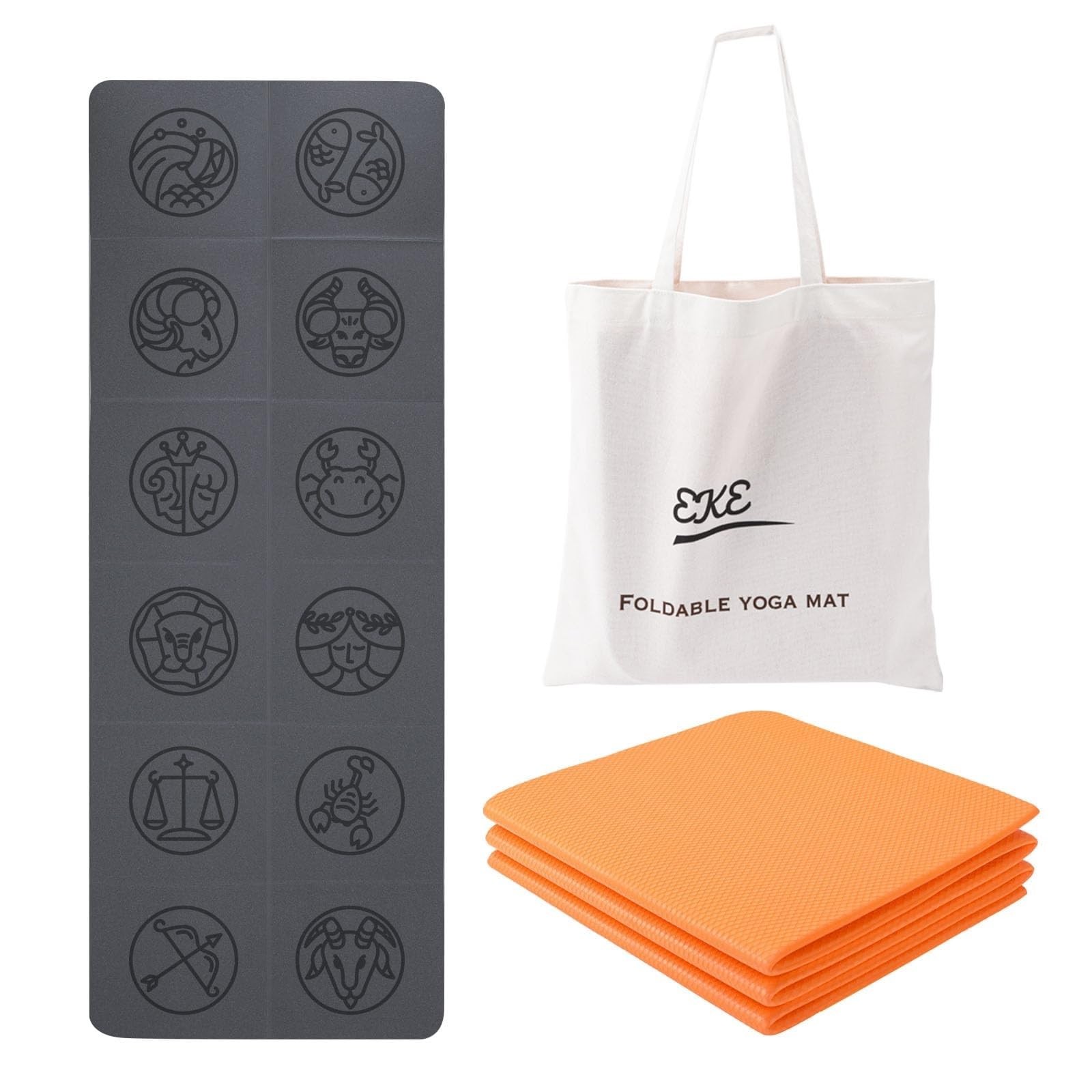 Folding Yoga Mat, Foldable, Travel Lightweight and Portable, Ideal for Yoga, Pilates, Fi…