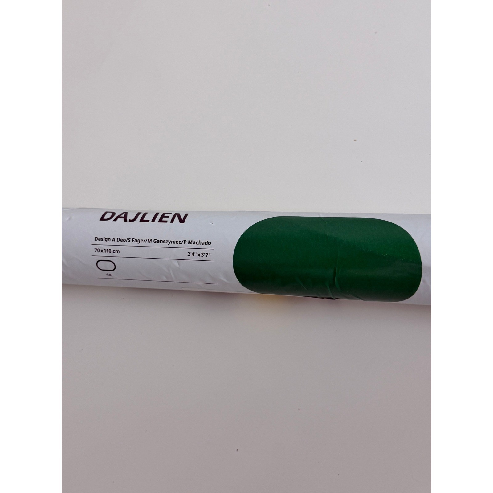 IKEA DAJLIEN Exercise Mat Green 2′ 4″x 3′ 7″ Natural Rubber Yoga Training Pad