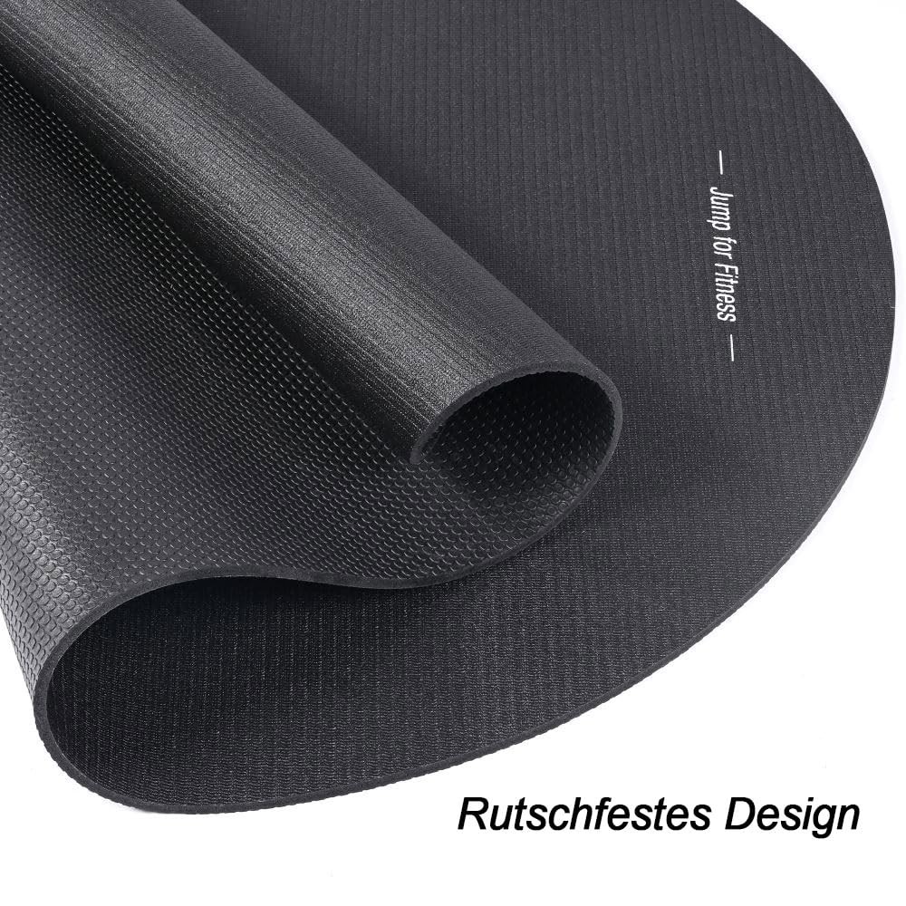 FEECCO Jump Rope Mat, Large Size Non-Slip Pad for 54″x36″, Black