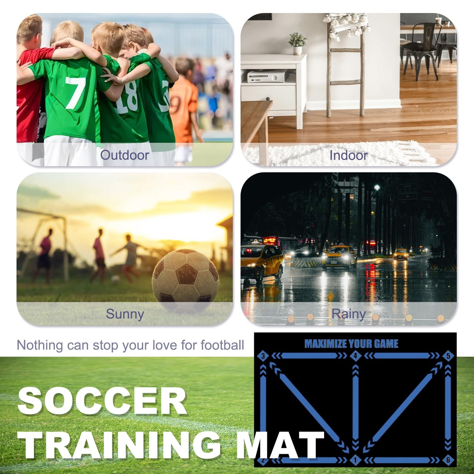 Football Mat Training Kids Football Training Mat for Children & Adults…