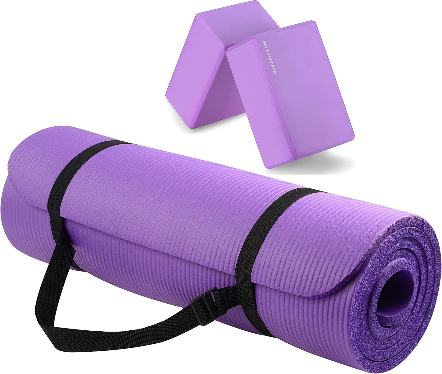 All Purpose 1/2-Inch Extra Thick High Density Anti-Tear Exercise Yoga Mat wit…
