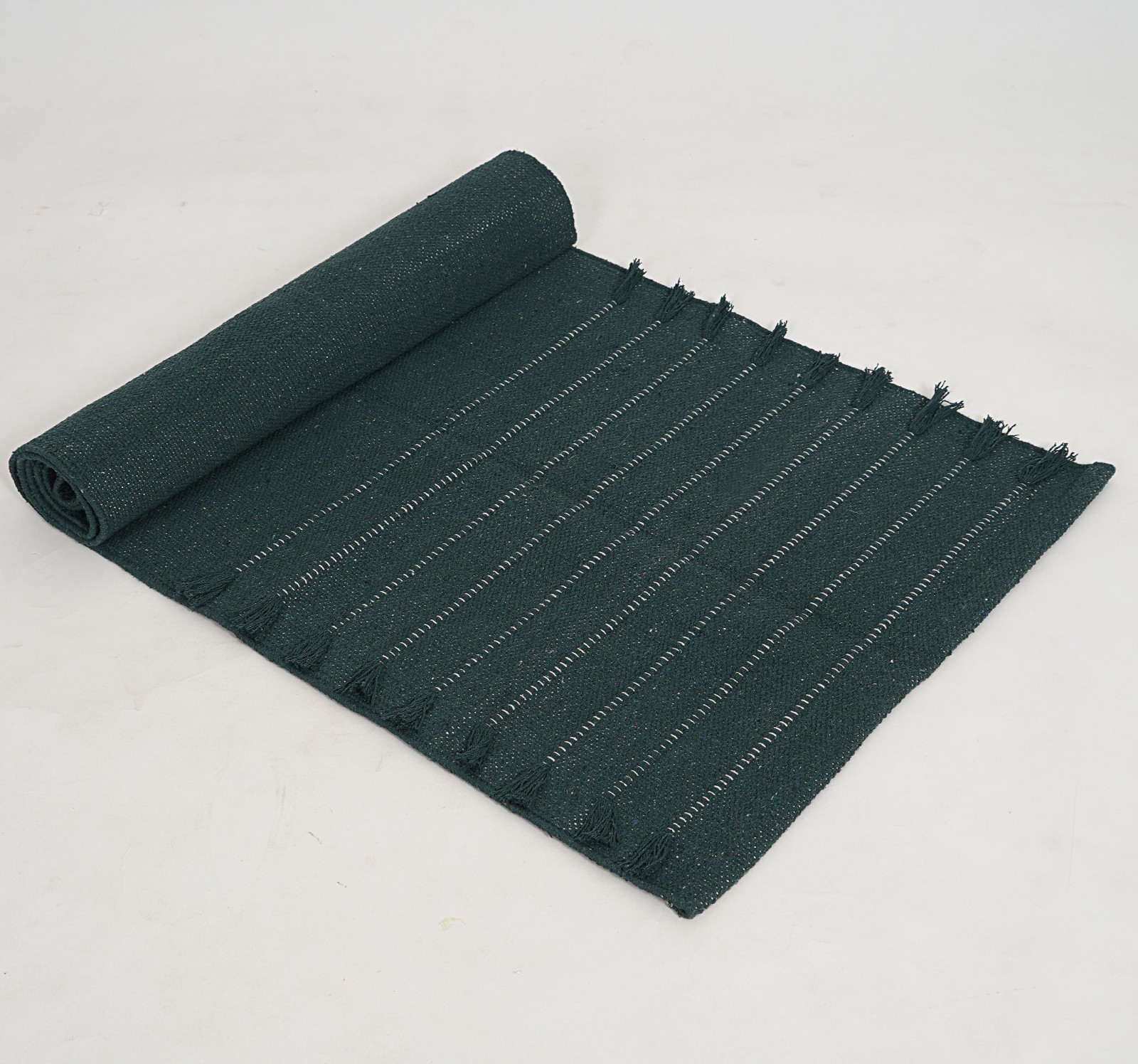 Yoga Mat Rug Thick Non Slip Organic Cotton Exercise Workout Mat Pilates Rug