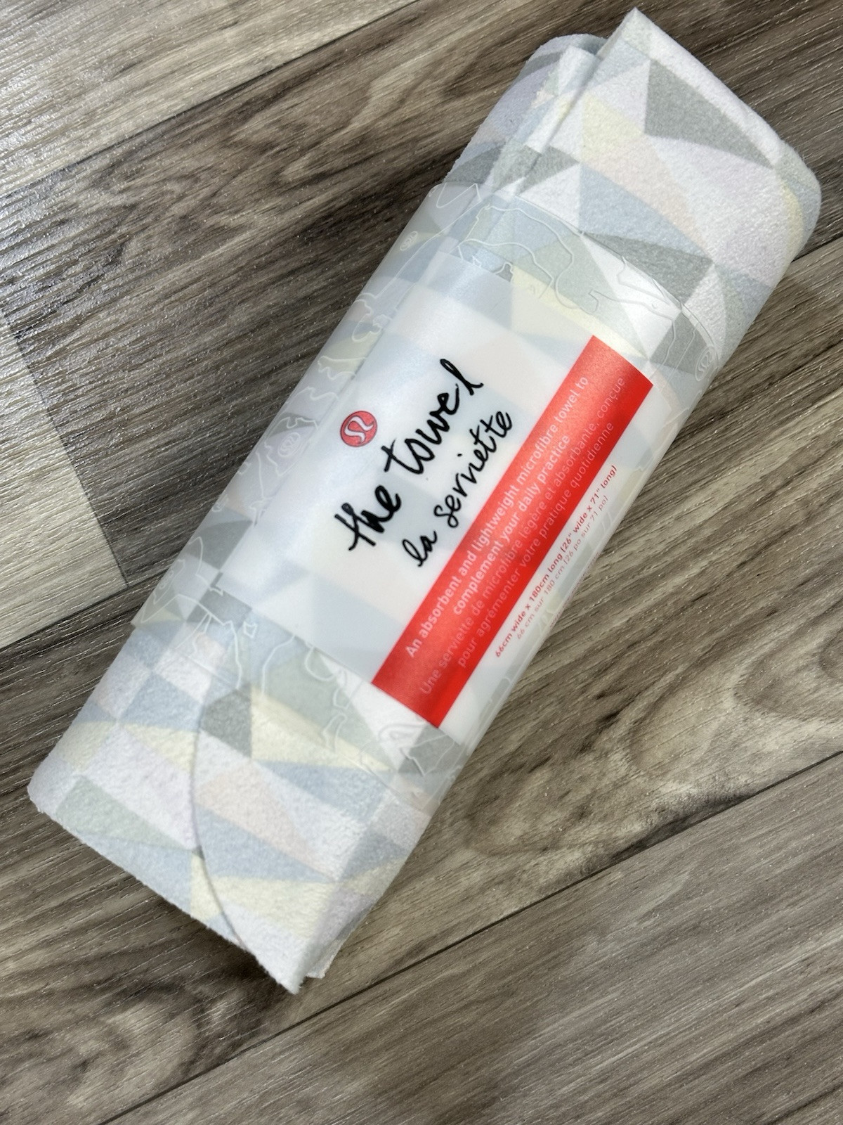 Lululemon The Towel One Size Stained Glass Love White Neutral Blush SGWH 84431