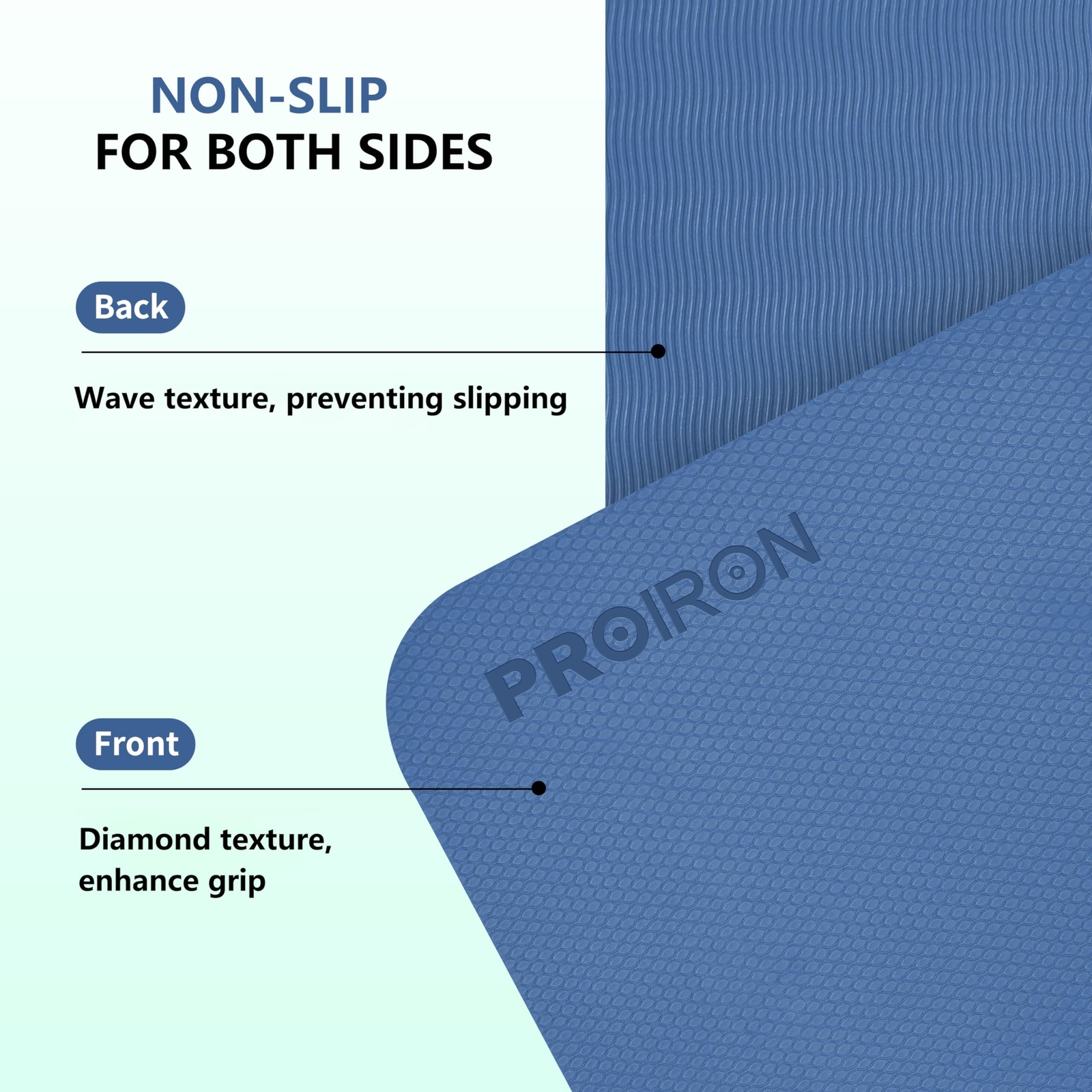 PROIRON Foldable 72“x24″x0.24”(6mm) TPE Yoga Mat,NOT PVC!!!-Folding