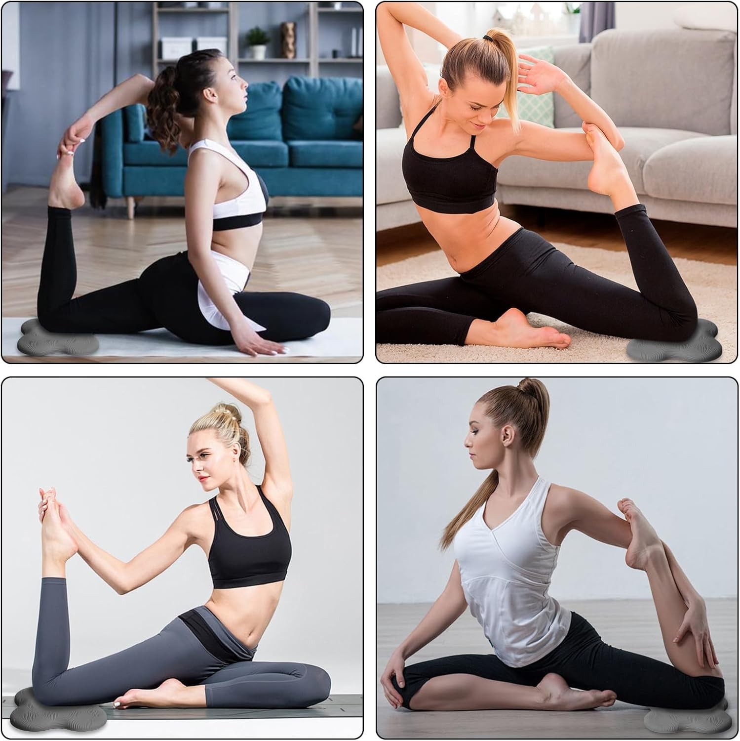 2 packs Yoga Knee Pad Mats Extra Thick for Knees Elbows Wrist Hands Head Foam Pi