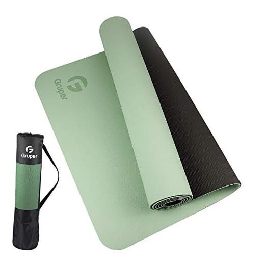 Yoga Mat Non Slip, Eco Friendly 0.24*24*72 Inches 4.Matcha Green / Black