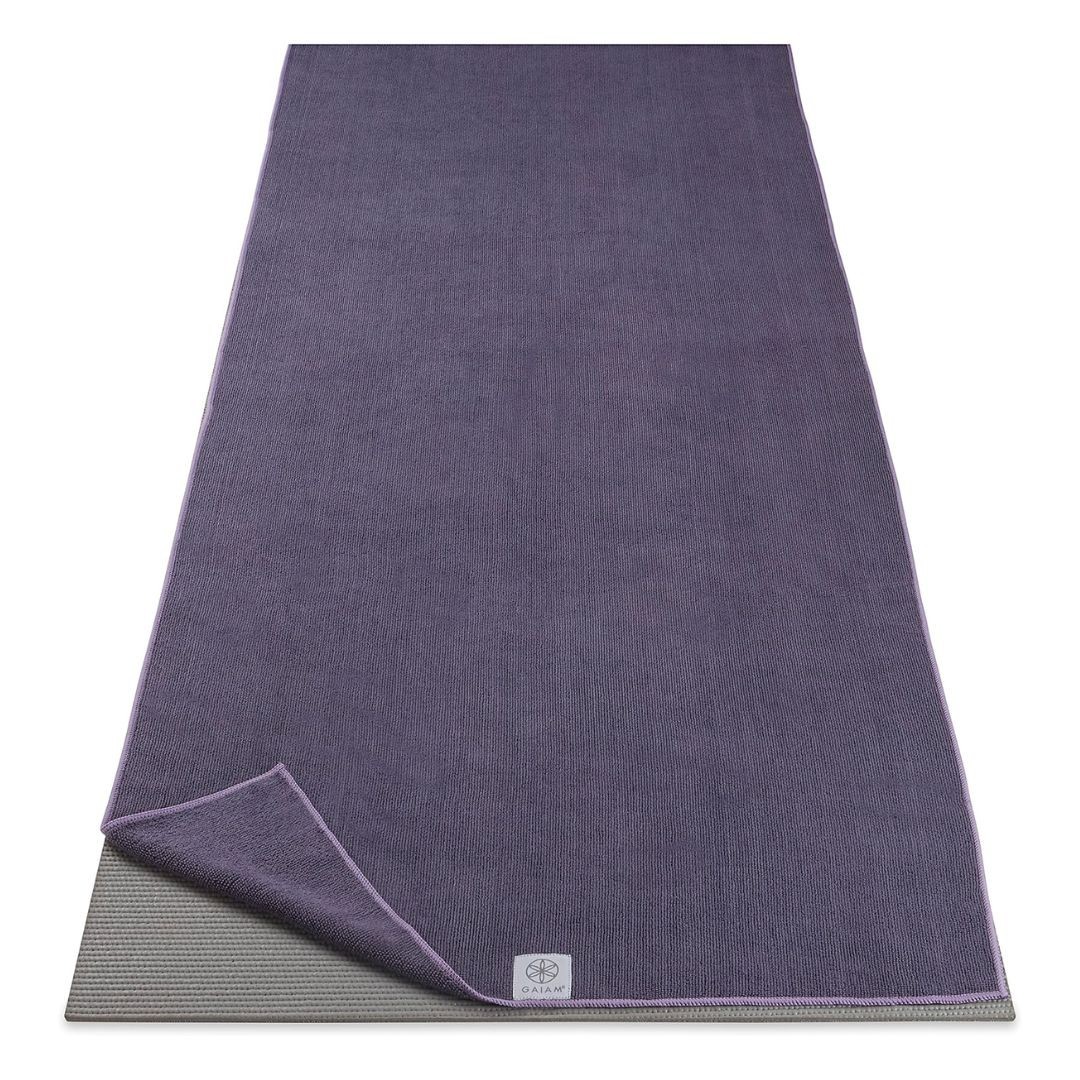 Gaiam Yoga Mat Towel Microfiber Mat-Sized Yoga Towel for Hot Yoga 68″ L x 24″ W