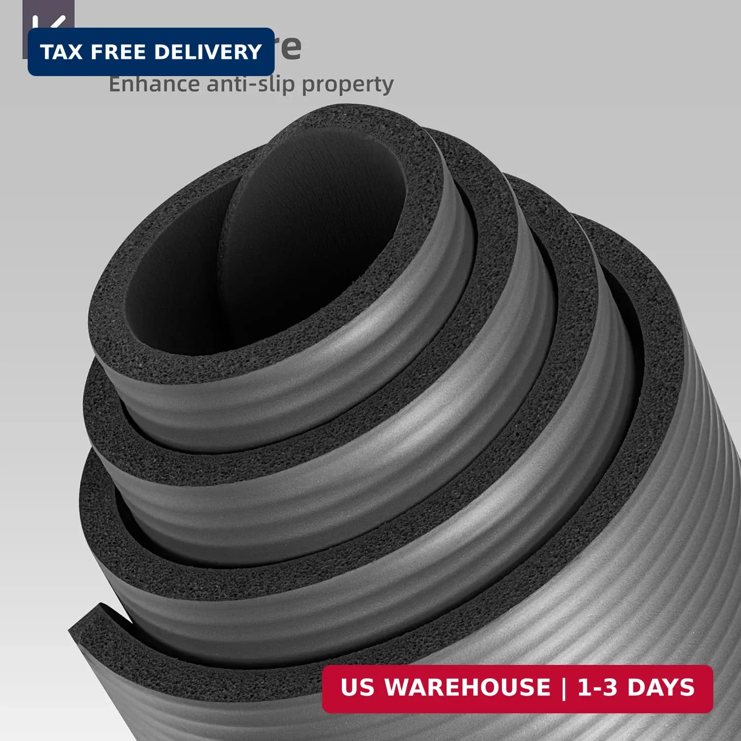 KEEP Extra Thick NBR Yoga Mat for Women & Men, 15mm Thick, 72″x32″ Large Exercis