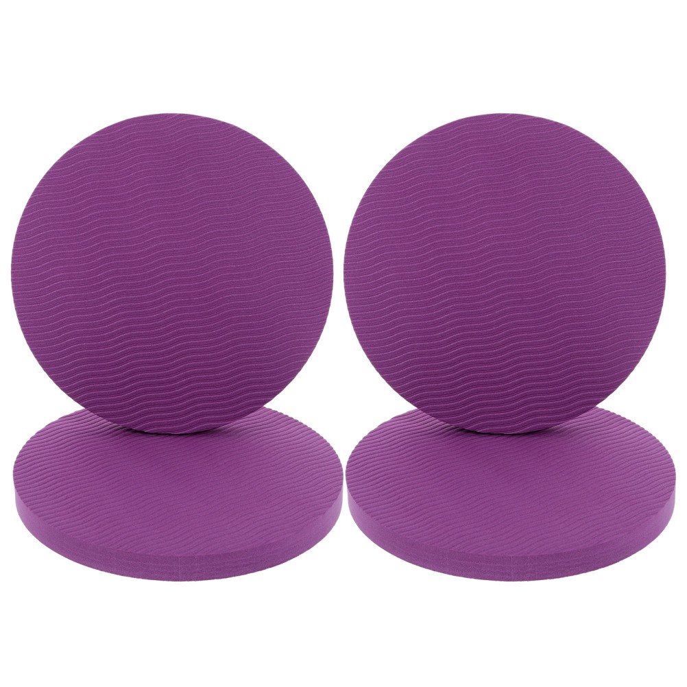 4Pcs Durable Yoga Kneeling Mat Set Purple Tpe Soft Knee Pad for Home Exercise