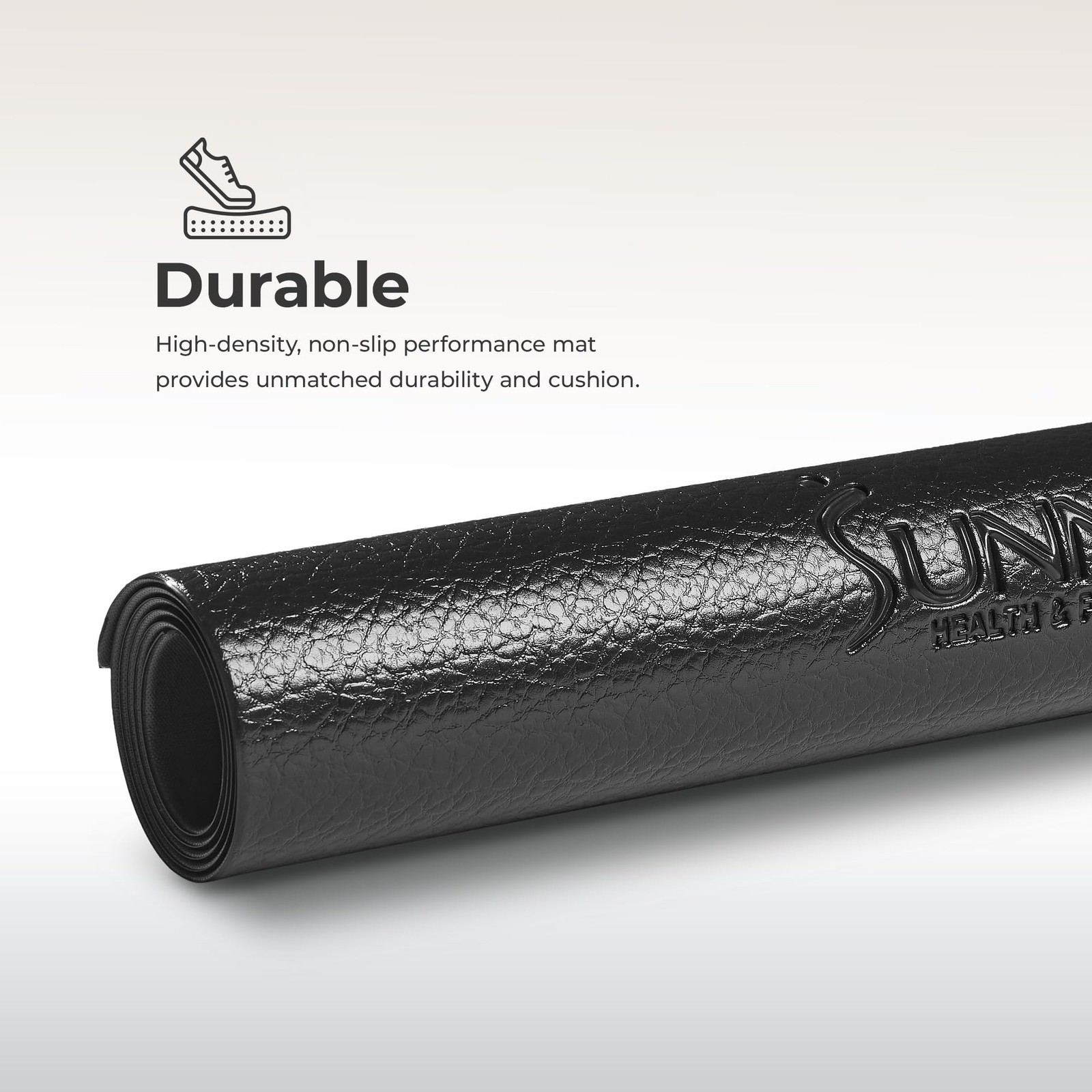 Sunny Health & Fitness Foam Equipment 51″L x 23.5″W x 0.2″Th, Black