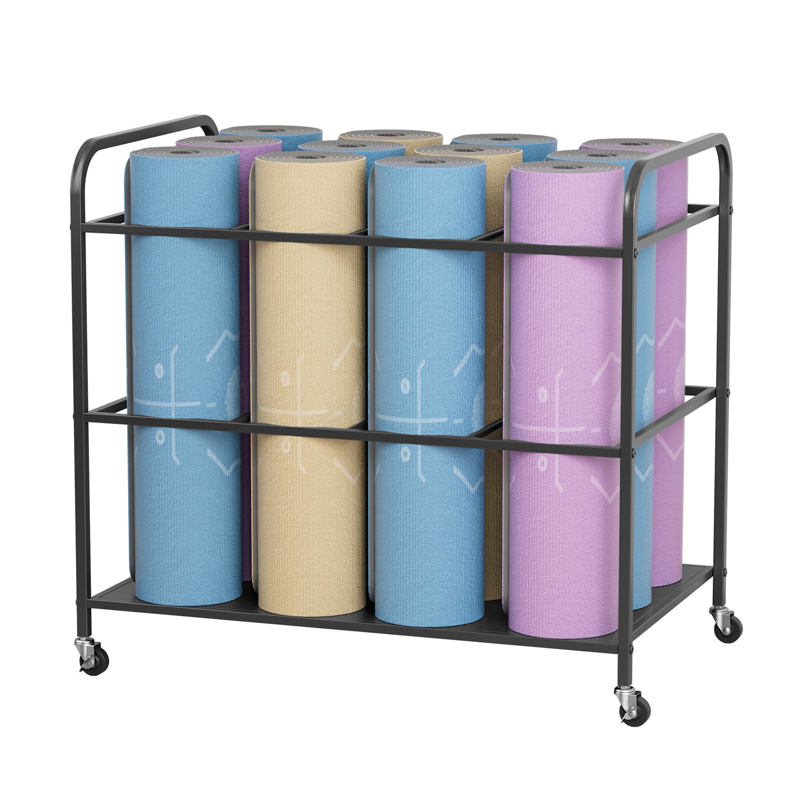 Home Gym Workout Equipment Organizer Yoga Mat Storage Weight Rack Dumbbell