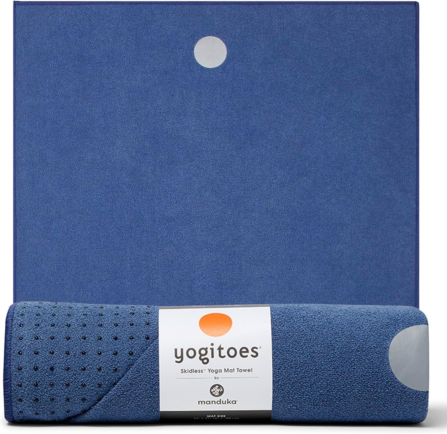 Manduka Yogitoes Hot Yoga Mat Towel – 71″ | Moisture Activated Grip | Patented S