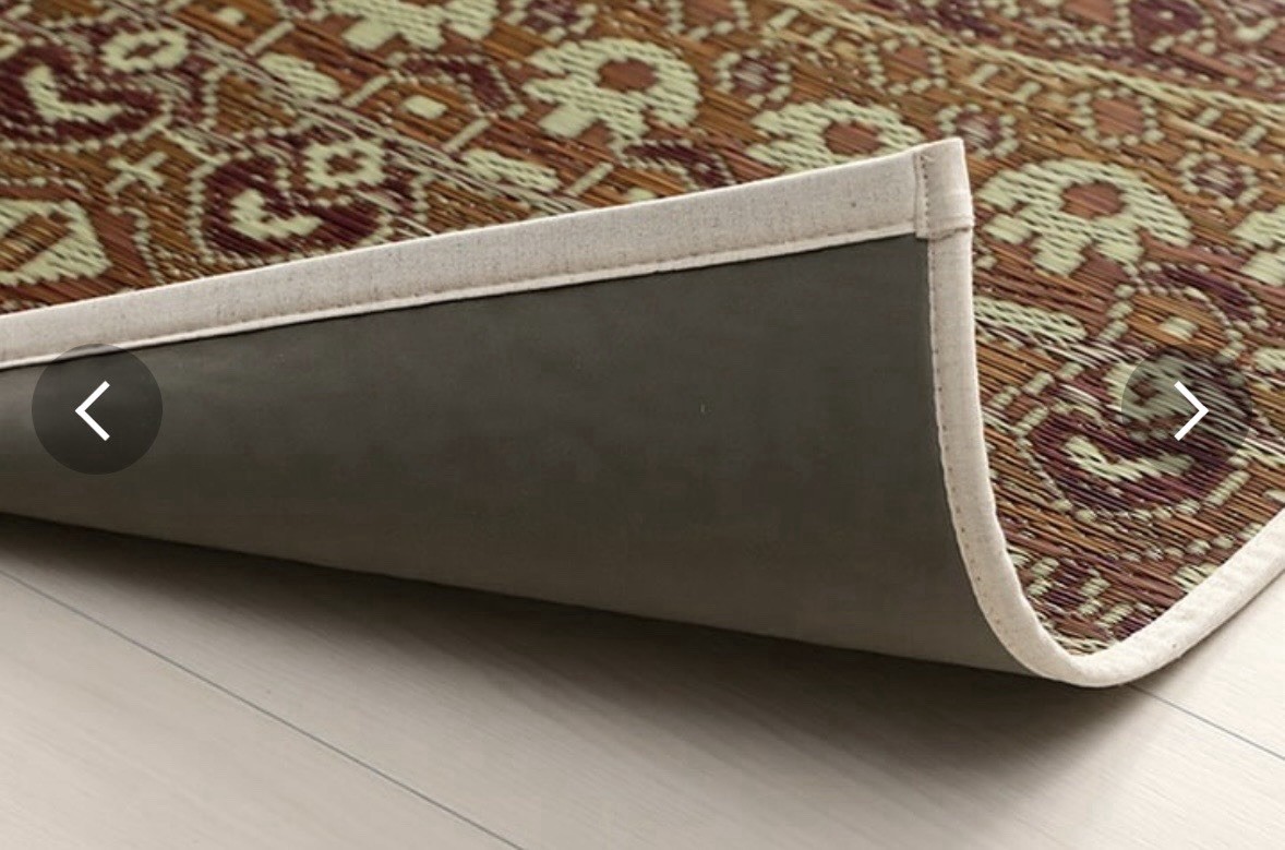 Authentic IKEHIKO Tatami Yoga Mat “Mandala” Brown Natural Igusa Made in Japan