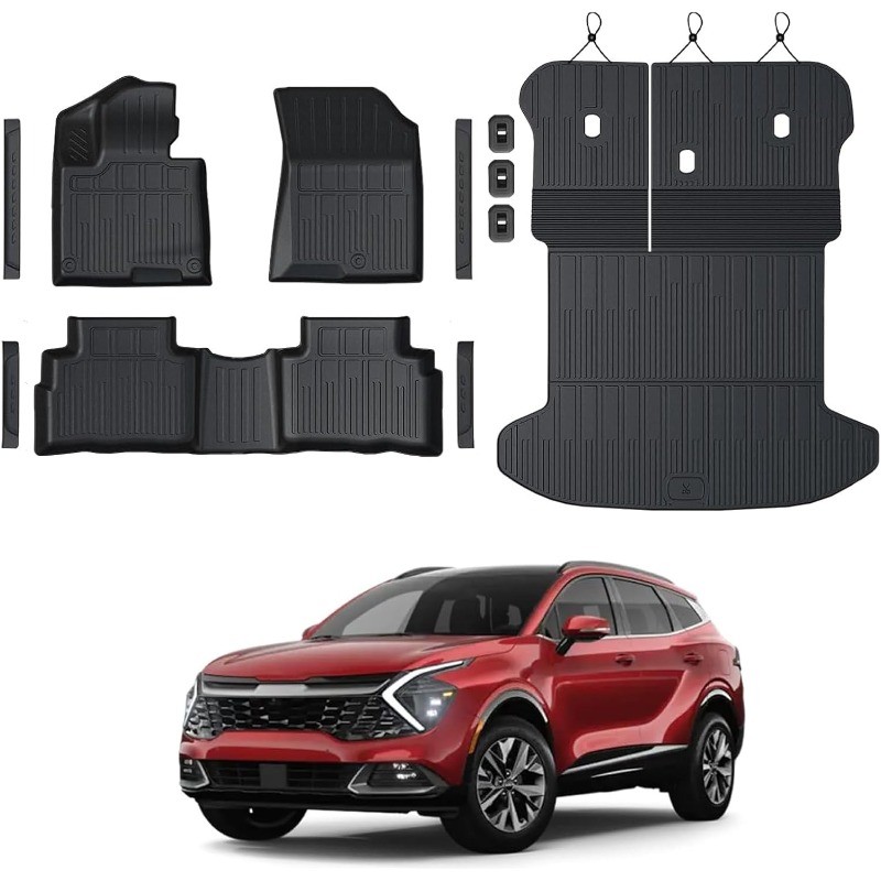 Floor Mats for 2023-2025 2026 Kia Sportage Gas, Full Coverage All Weather