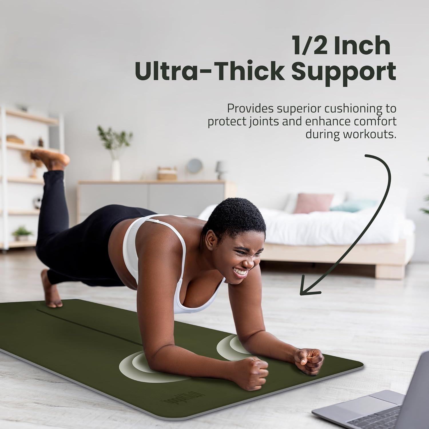 Extra Wide Yoga Mat for Men Women (72″L X 36″W) Non Slip Fitness & Exercise Mat
