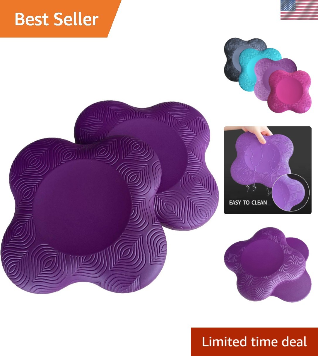 Extra Thick Yoga Knee Cushion – Portable, Washable & Durable Design