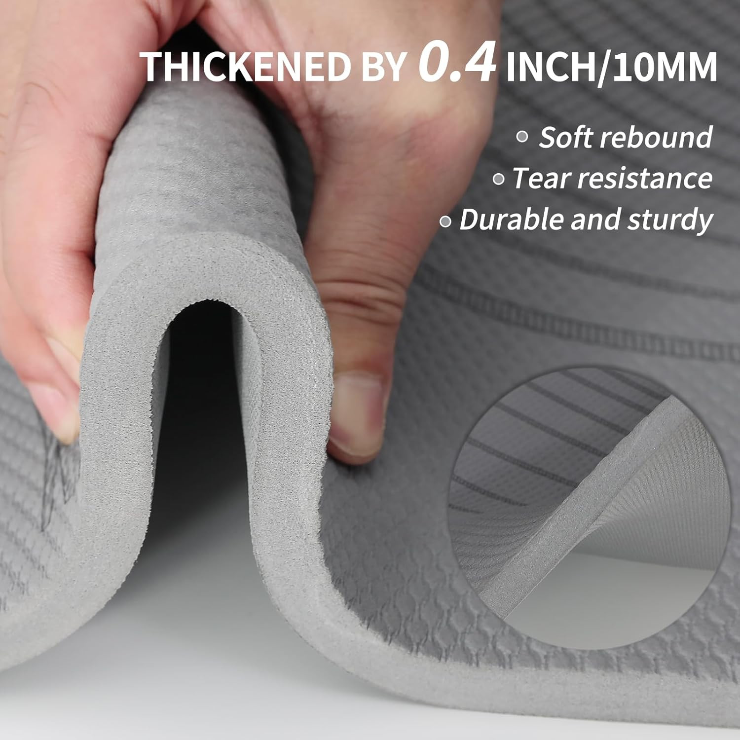 Large Yoga Mat-72’X36’X0.4’ Extra Width ＆ Thick,Comfortable,Non-Slip Exercise Ma