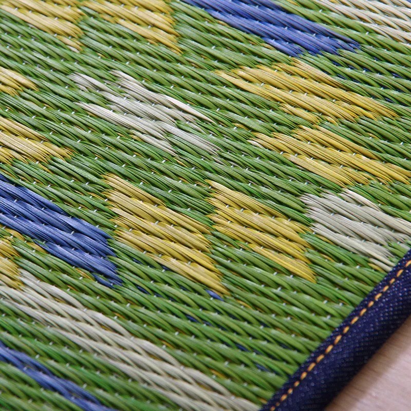 IKEHIKO Earth Tatami Yoga Mat Igusa Rush Grass Denim Style 60x180cm Japan