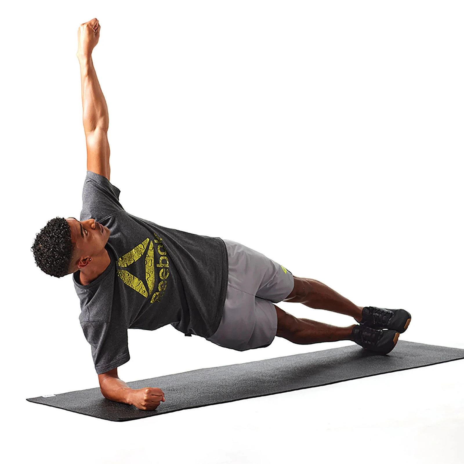 Reebok Delta 5Mm Pro Hd Fitness Yoga Mat, Ultra-Dense, Black Textured