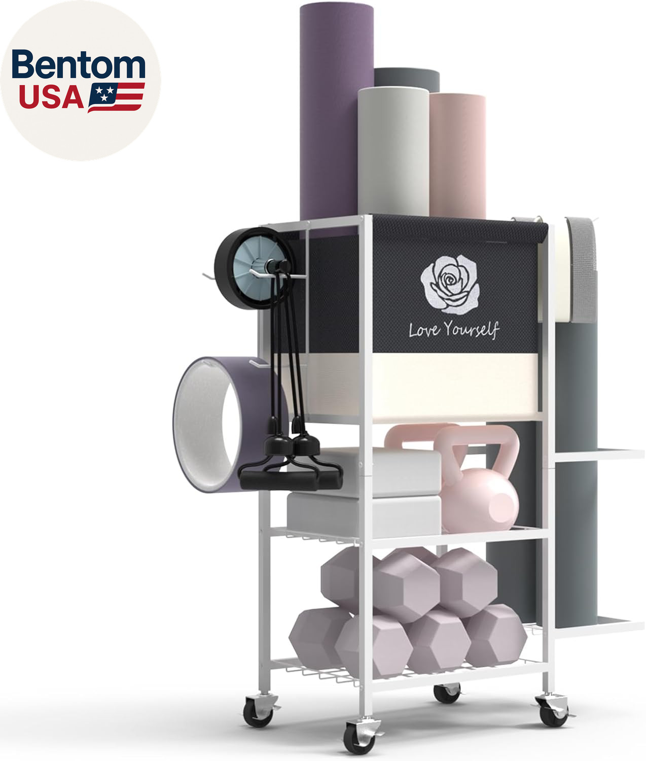 Yoga Mat Storage Rack，Home Gym Storage Rack Gym Workout Equipment Storage Organi