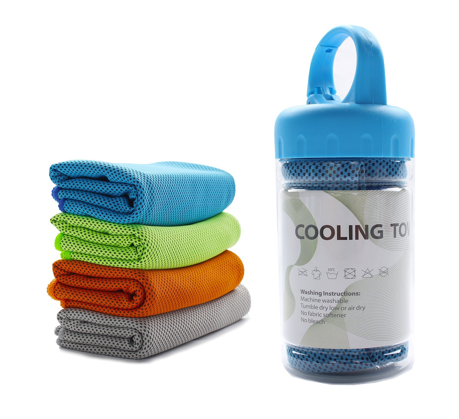 TANCANO Cooling Towel Microfiber Towels for Instant Relief 40”x12”, Blue