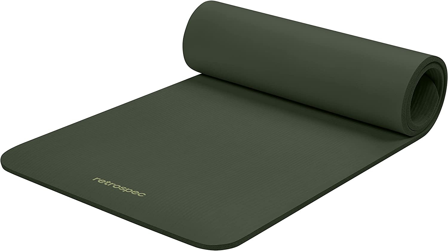 Retrospec Solana Yoga Mat 1/2″ Thick W/Nylon Strap for Men & Women – Non Slip Ex