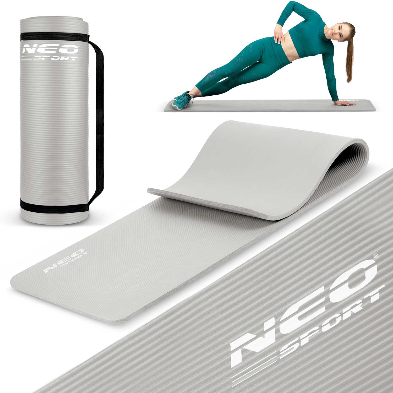 183 x 60cm Neo-Sport Exercise Mat – 192200 Grey