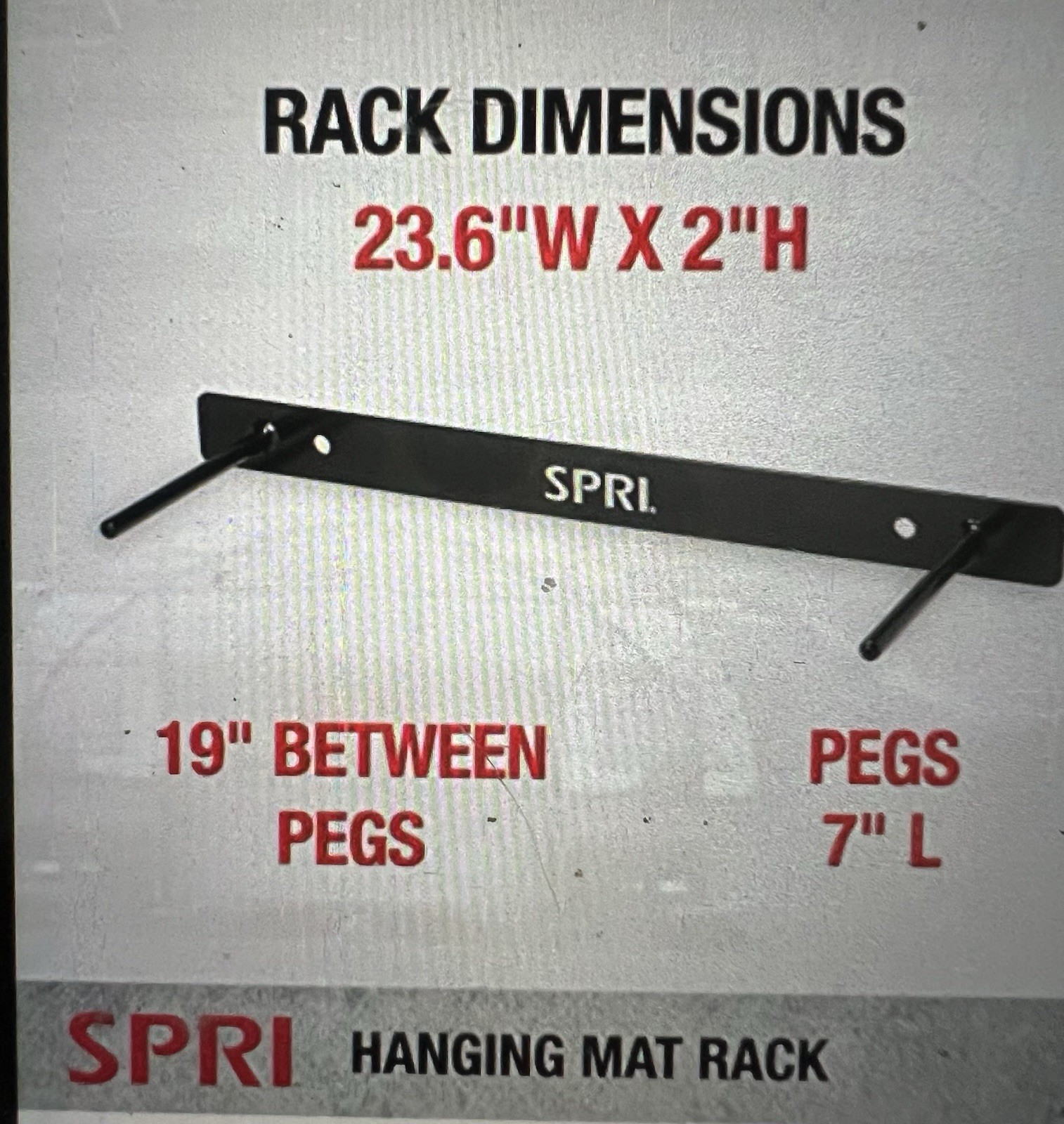 Spri Yoga Mat Wall Mount Hanger