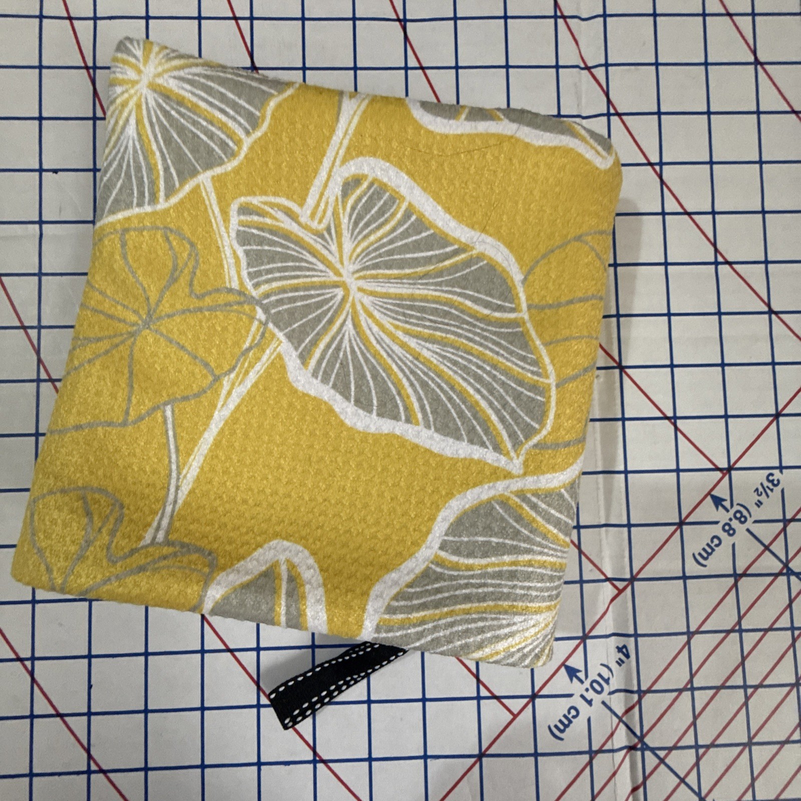 Fighting Eel Yoga Mat Towel 31×63 Mustard Botanical Non-Slip