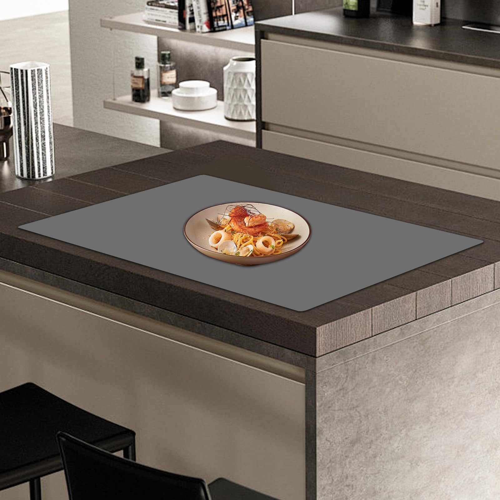 23.6″x15.7″(60cmx40cm) Large Silicone Mat for Kitchen Counter, Non-Slip Heat …