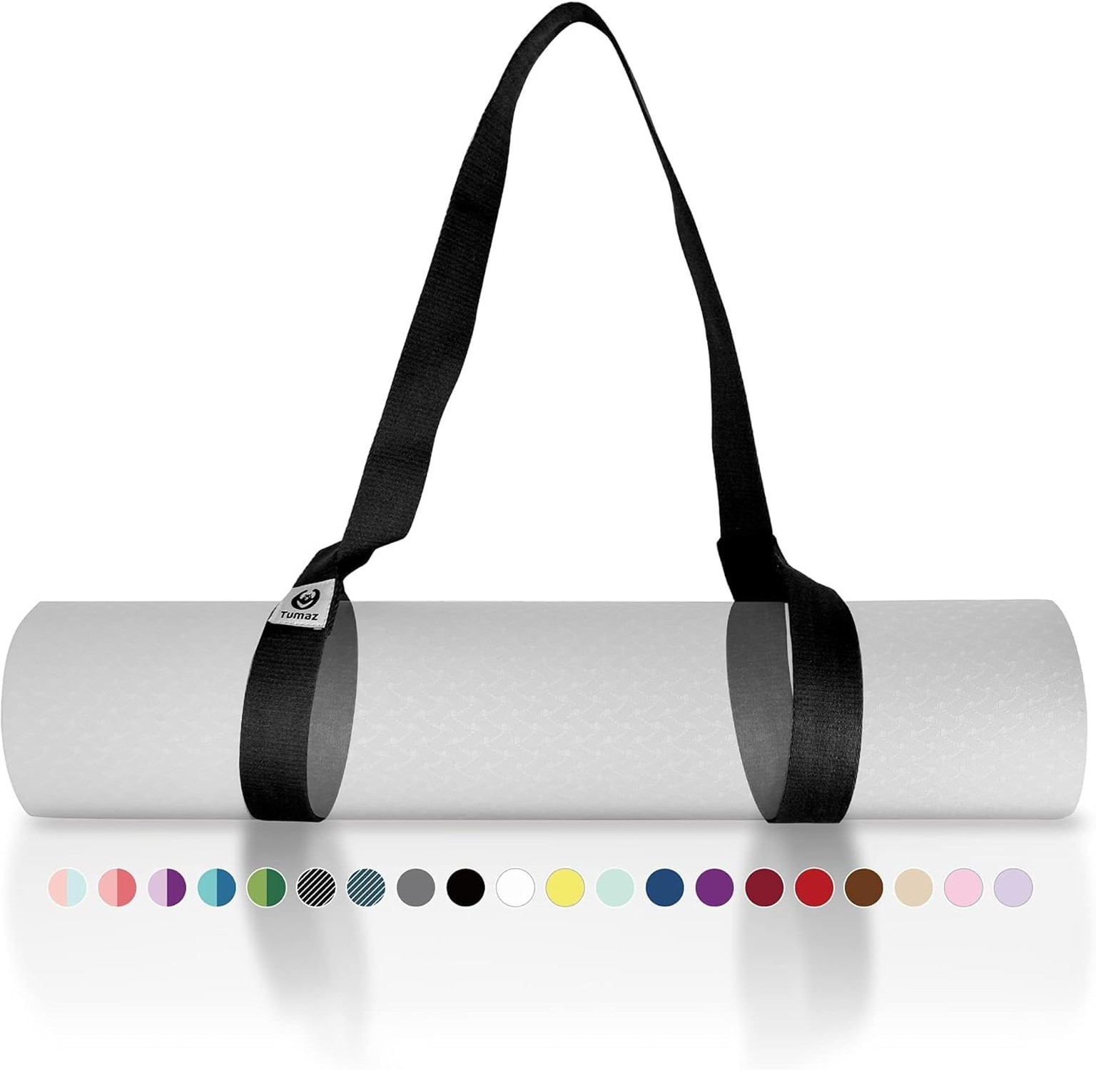 Tumaz Yoga Mat Strap [MAT NOT Included] (2 Sizes) with Extra Thick & Comfy De…