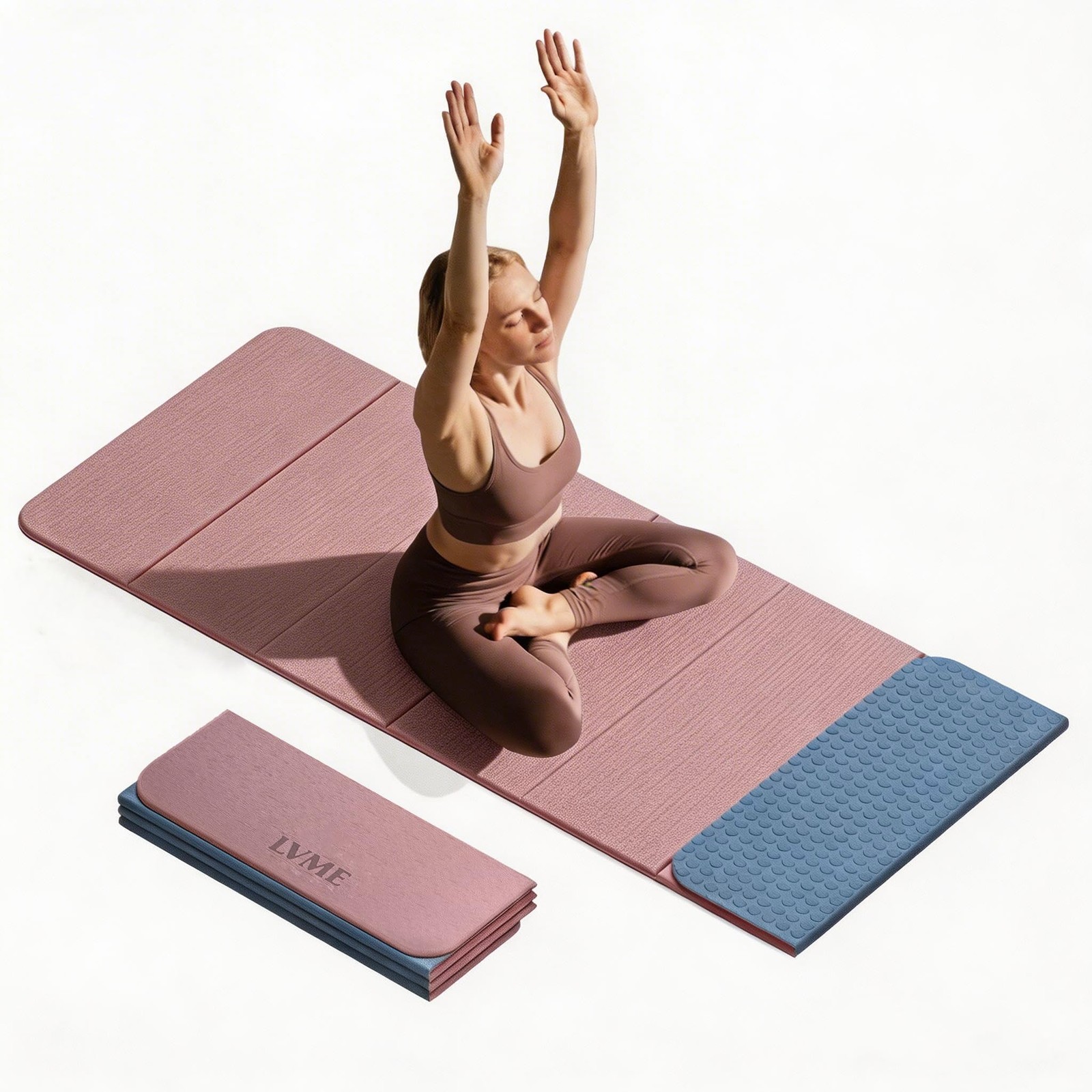 Foldable Yoga Mat 0.32 inches Thick(8mm), SGS Certified POE Material, Non Sli…