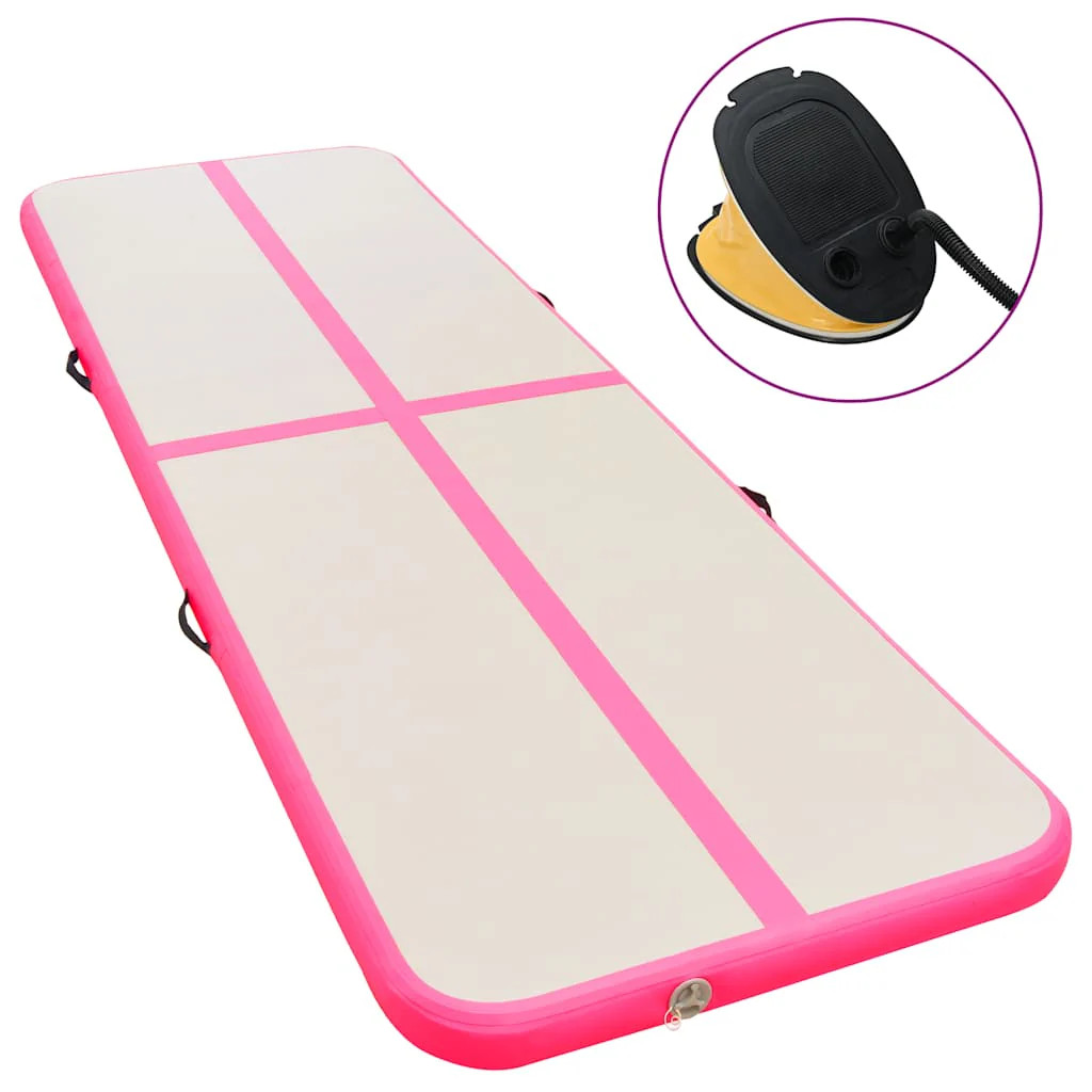 Gymnastics Mat with Pumps Inflatable 400x100x10 cm PVC P